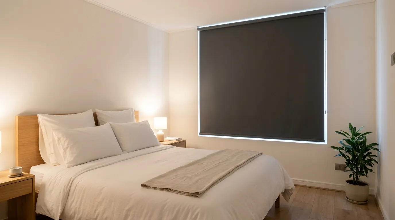 Dormitorio con cortina Black-out